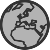 Grayscale Earth Clip Art